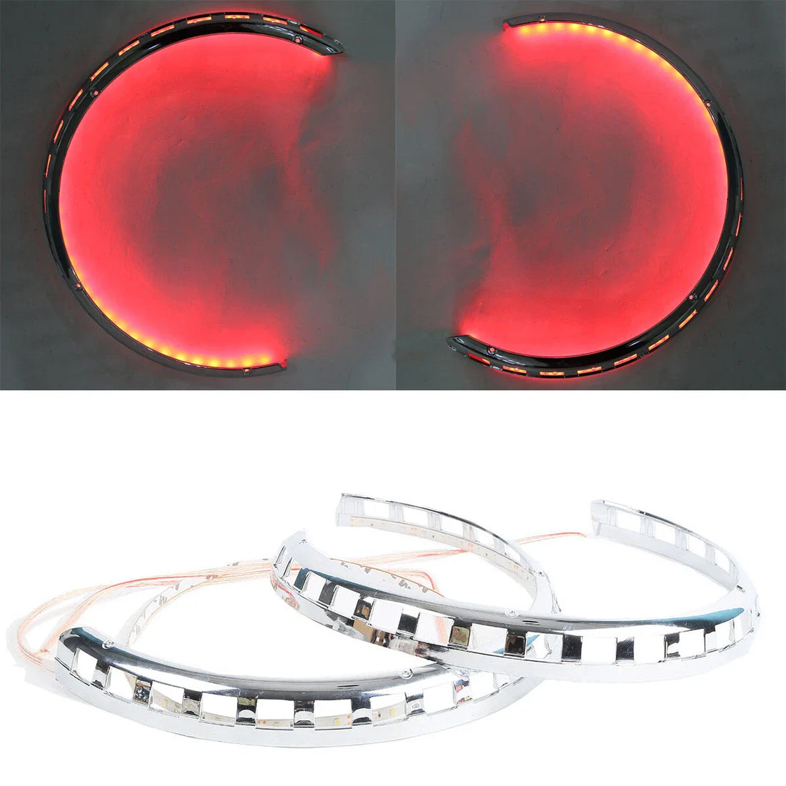 Brake Rotor Covers Ring of Fire Red Fit For Honda Goldwing 1800 GL1800 01-17 F6B