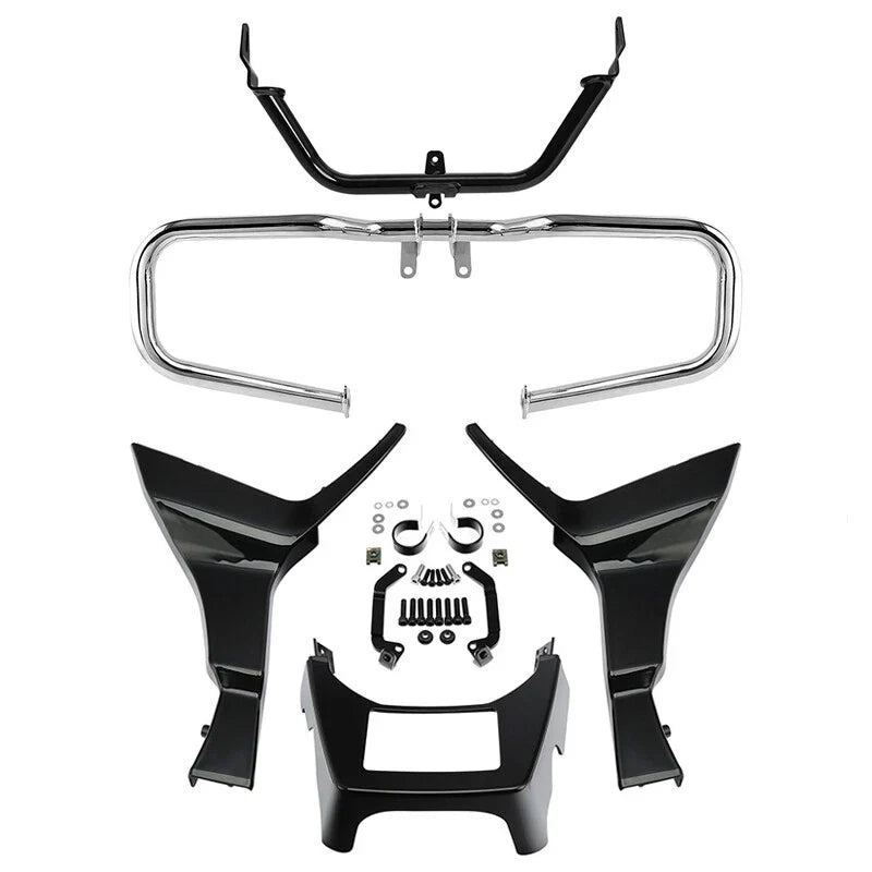 Chopped Engine Guard Fairings Bracket Spoiler Fit For Harley Road Glide 2017-24