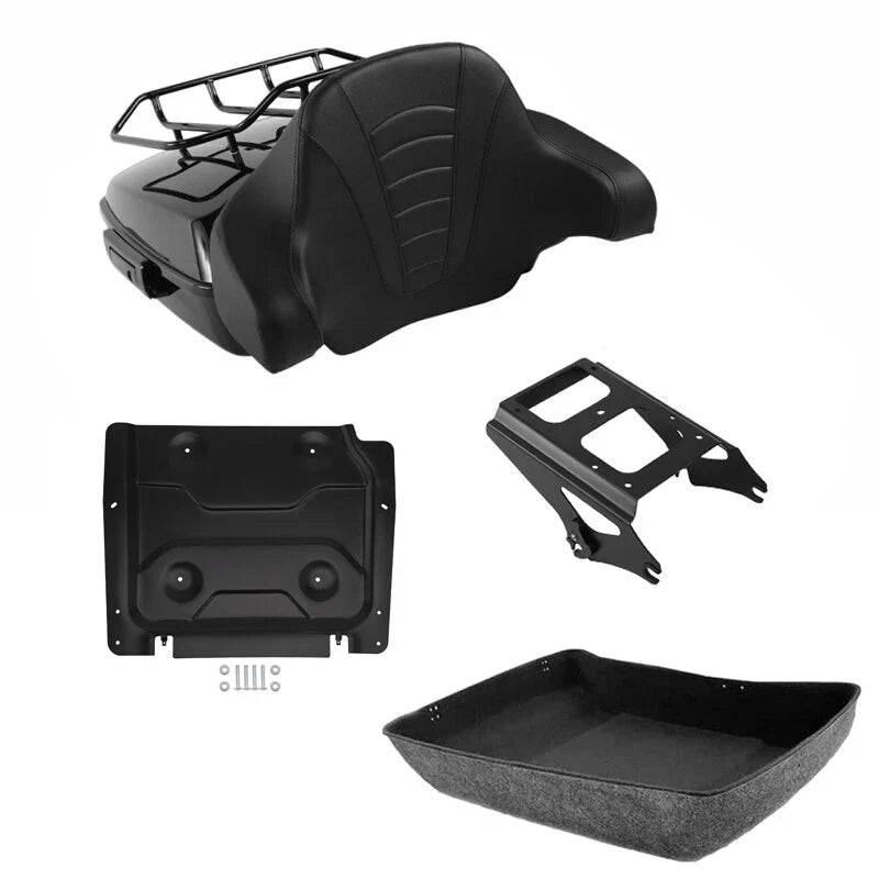 Chopped Trunk Backrest Rack Mount Plate Fit For Harley Road King 2009-2013
