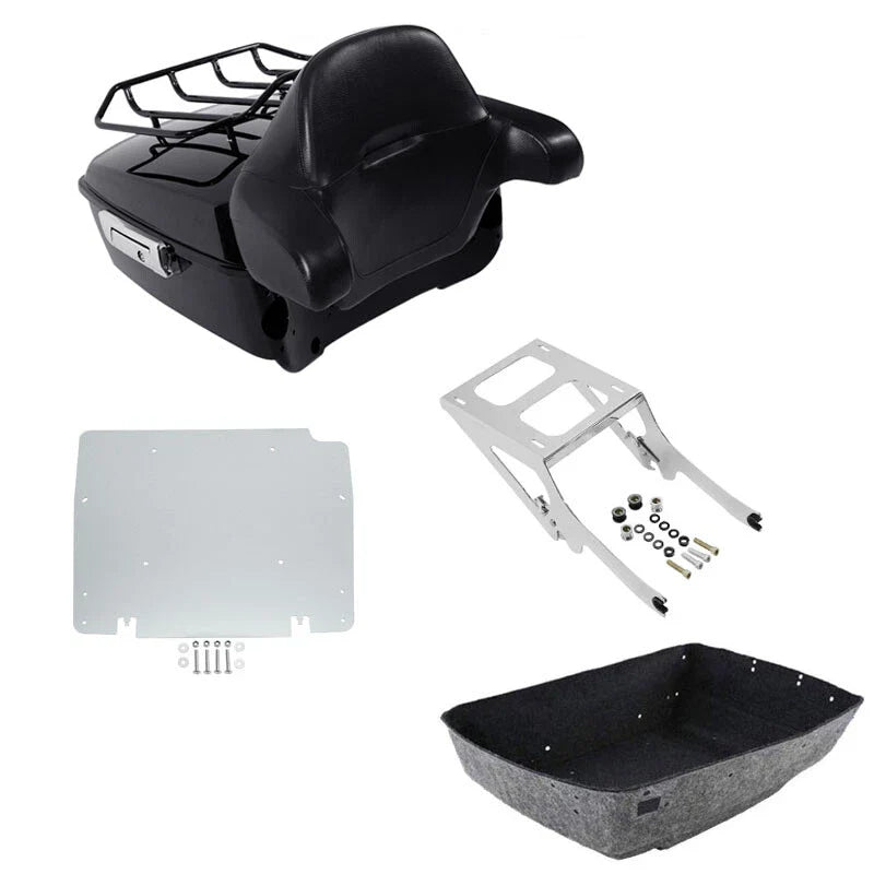 King Trunk Backrest Rack Mount Plate Fit For Harley Softail Deluxe Flhcs 2018-Up