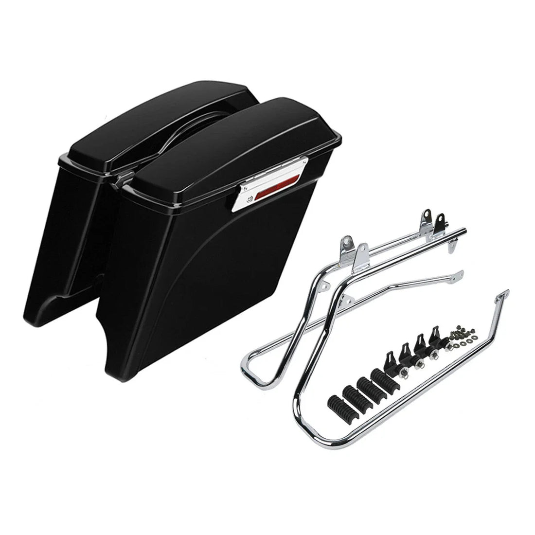 Saddlebags & Chrome Conversion Bracket Fit For Harley Softail Fatboy 1986-2017