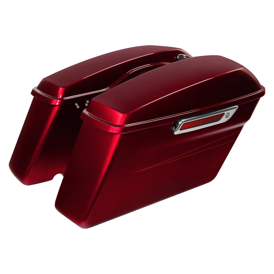 Hard Saddlebags Fit For Harley Touring Road Glide 2014-2024 Velocity Red Sunglo