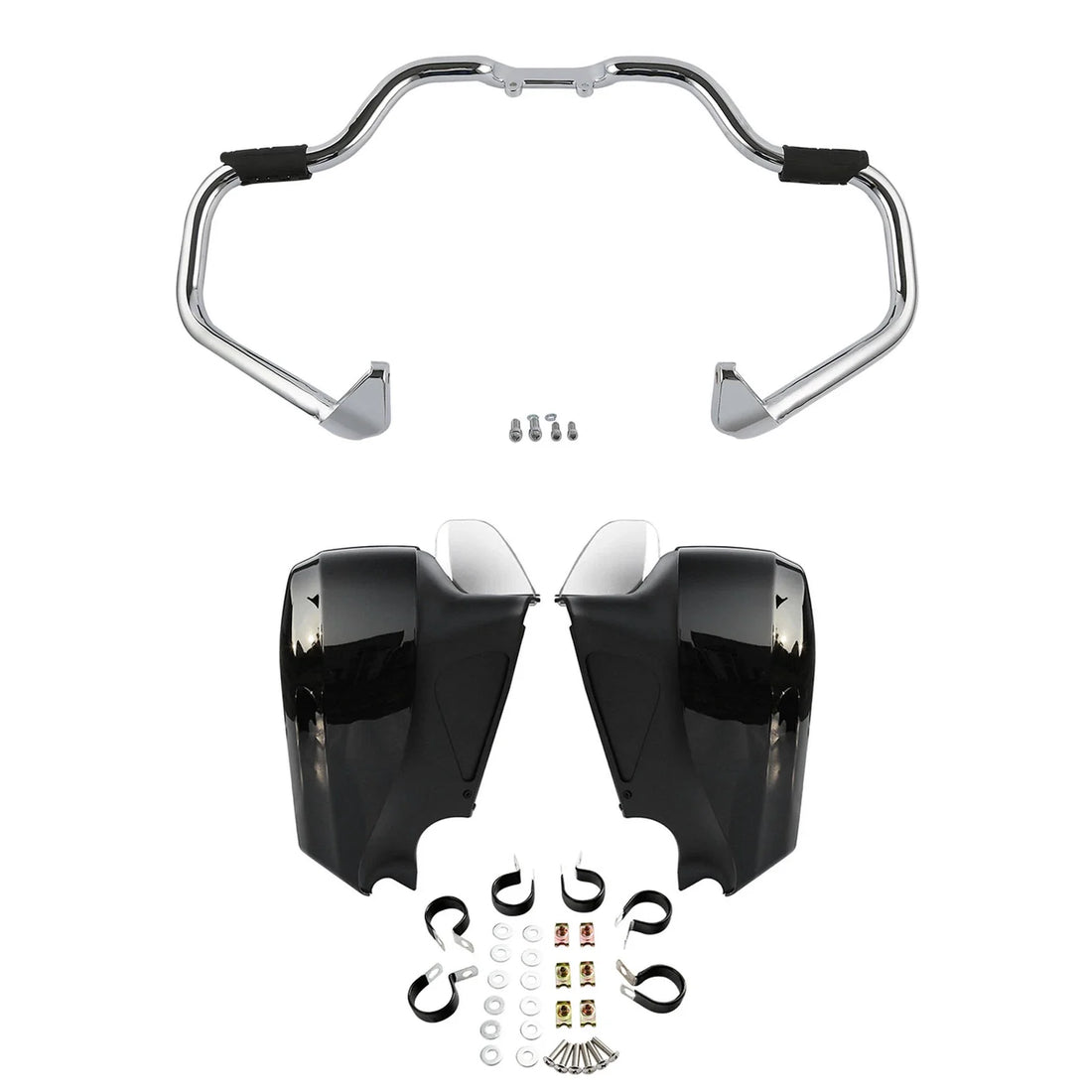 Mustache Engine Guard Bar Lower Vented Fairings Fit For Indian Chieftain 2014-18