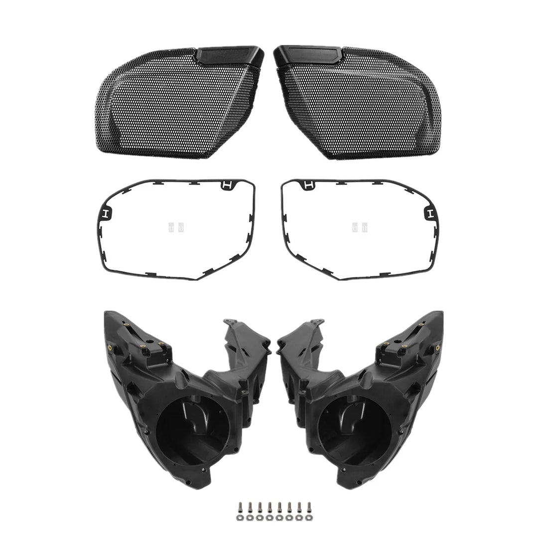 Inner Fairing Speaker Covers Grilles Fit For Harley Cvo Touring Road Glide 23-26