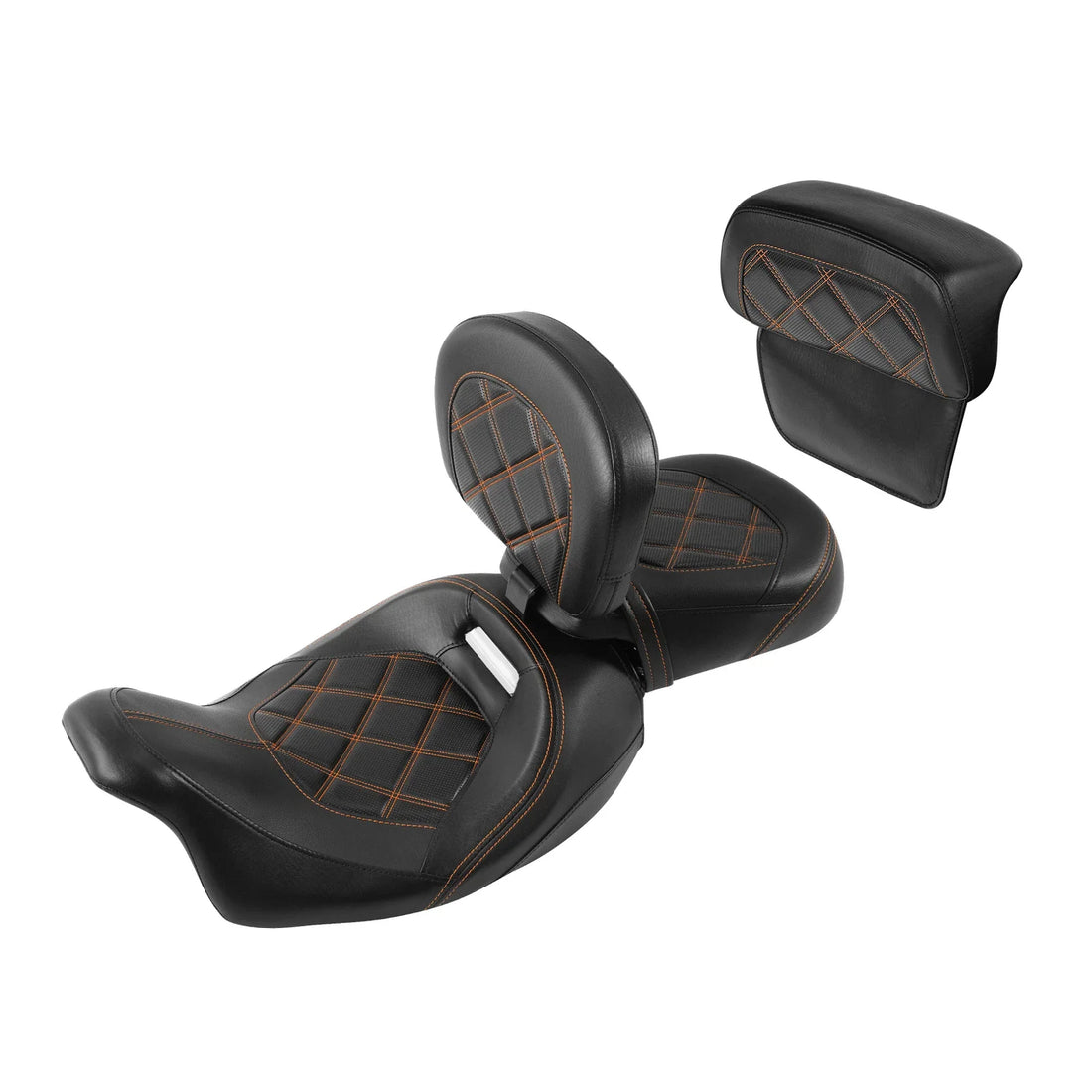 Low-Profile Seat and Backrest Pad Fit For Harley Road King Street Glide 14-23