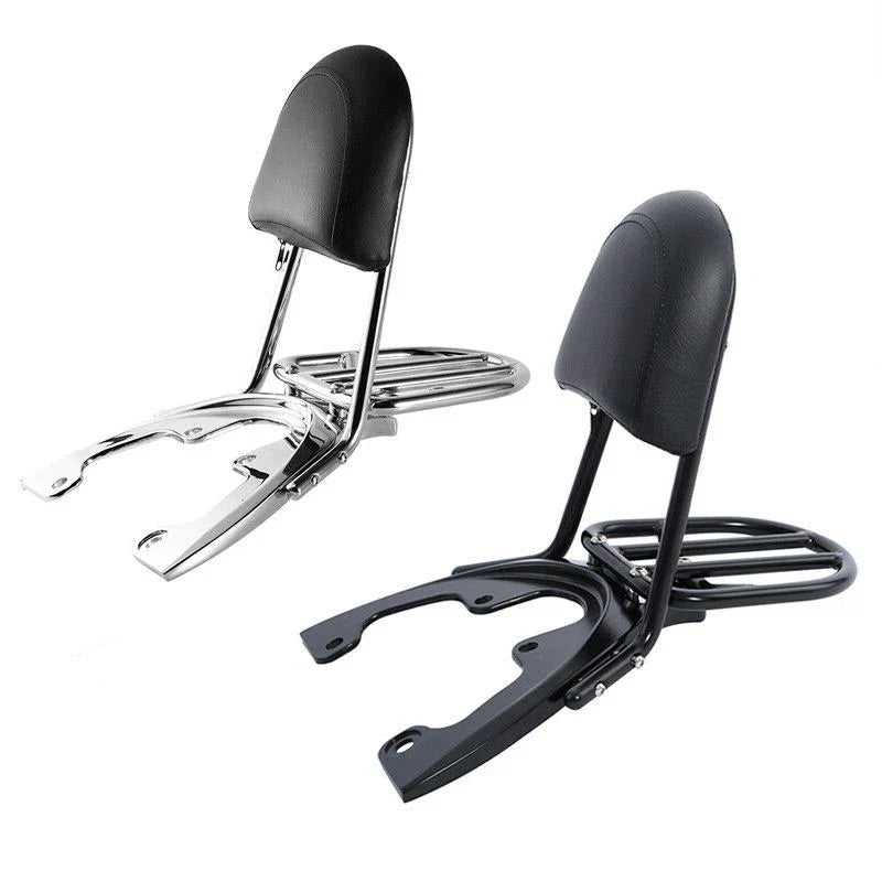 Black/Chrome Sissy Bar Backrest Baseplate Fit For Harley V-Rod Vrscaw 2007-2011