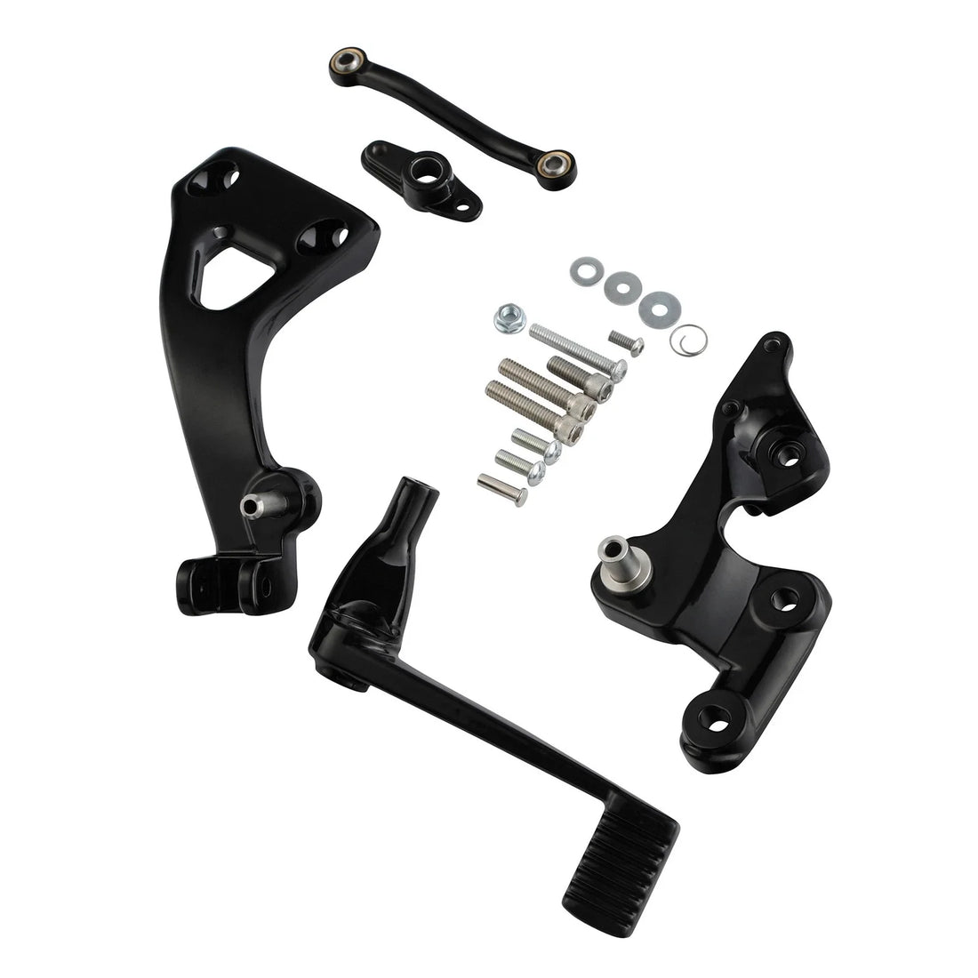 Black Mid Controls Brake Side Fit For Harley Sport Glide Fxfbs Fat Bob 2018-2025
