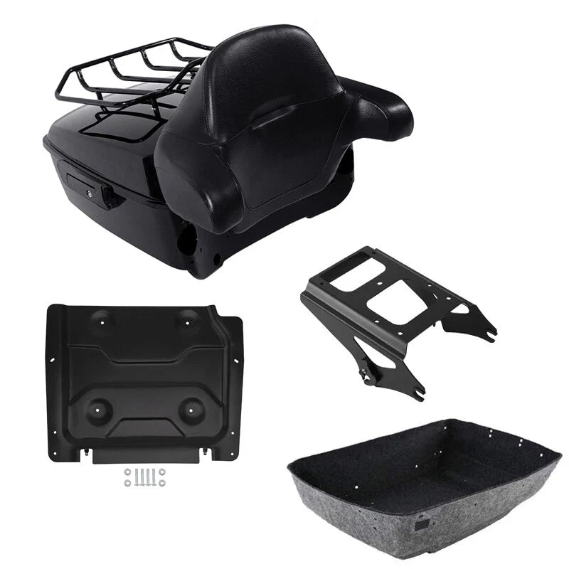 King Trunk Pad Mount Rack Plate Fits For Harley Touring Road Glide 2009-13