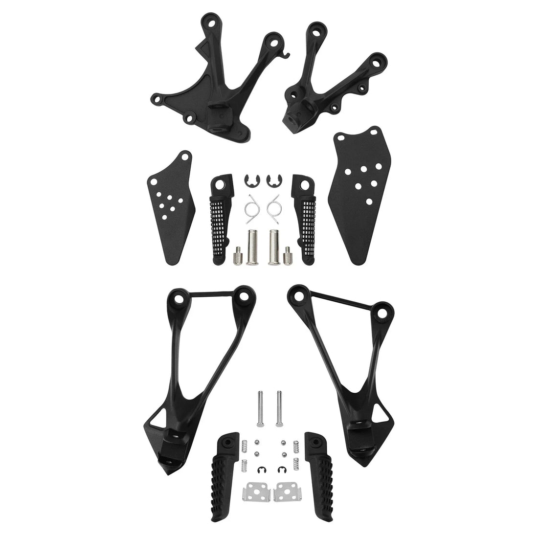 Driver & Passenger Footpegs Footrest Bracket Fit For Kawasaki Ninja ZX6R 2005-08