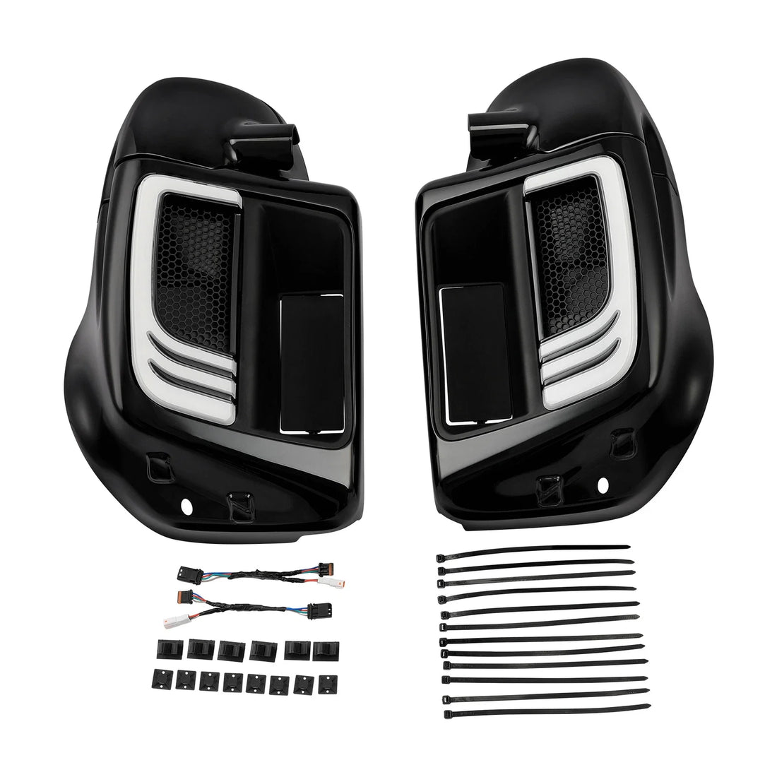 Lower Vented Fairing Speaker Box Pod & Signal Light Fit For Harley Touring 14-24
