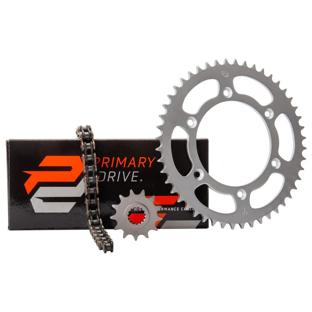 Primary Drive Chain and Sprocket Kit - Steel Rear/X-Ring Chain For KTM 505 SX