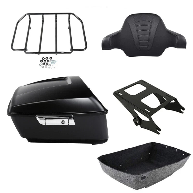 King Trunk Backrest Luggage Mount Fit For Harley Touring Electra Glide 2014-2026
