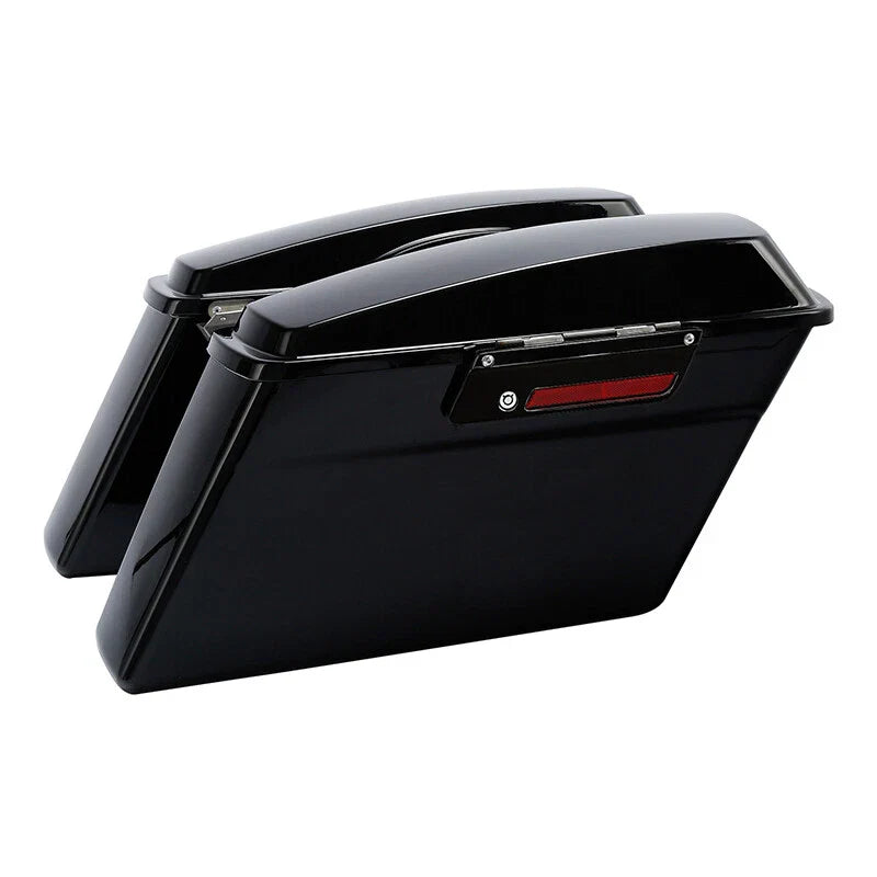 Black Hard Saddlebags Fit For Harley Touring Street Glide Road King 1994-2013