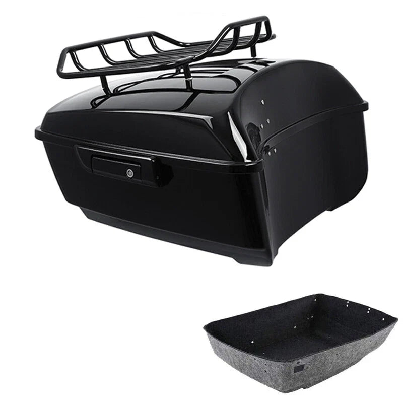 Black King Trunk Top Rack For Harley Touring Electra Street Road Glide 2014-2026