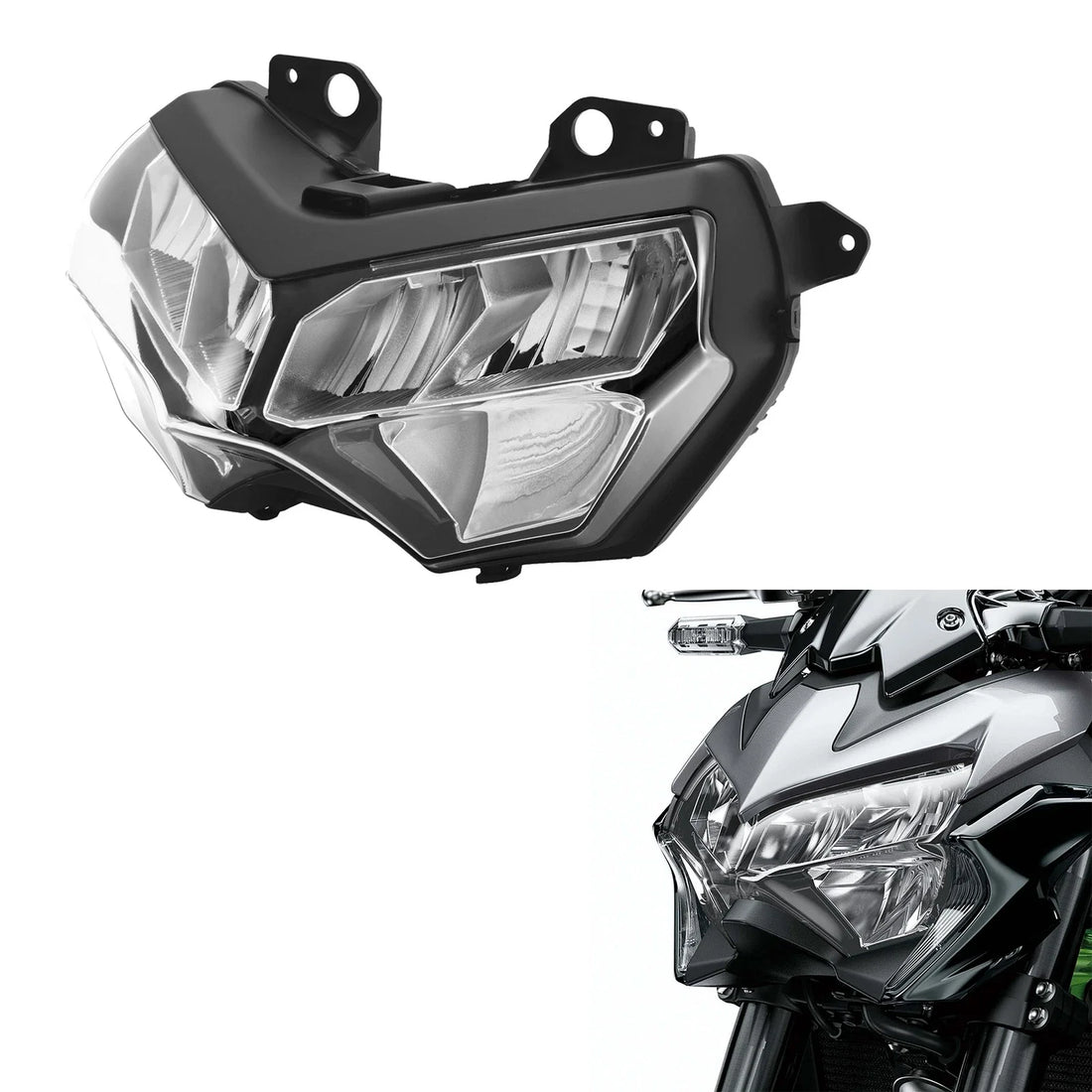LED Headlight Assembly Fit For Kawasaki Z900 2020-2024 Klr 650 2022-2026