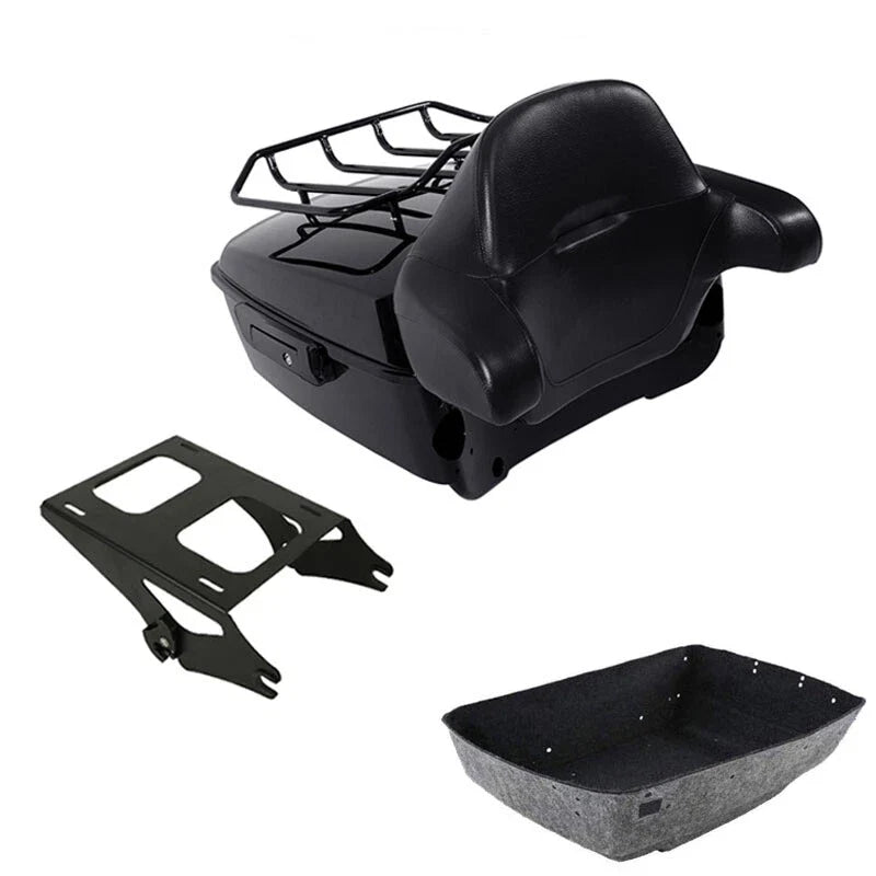 King Trunk Backrest Mount Rack Fit For Harley Touring Road Electra Glide 14-2026