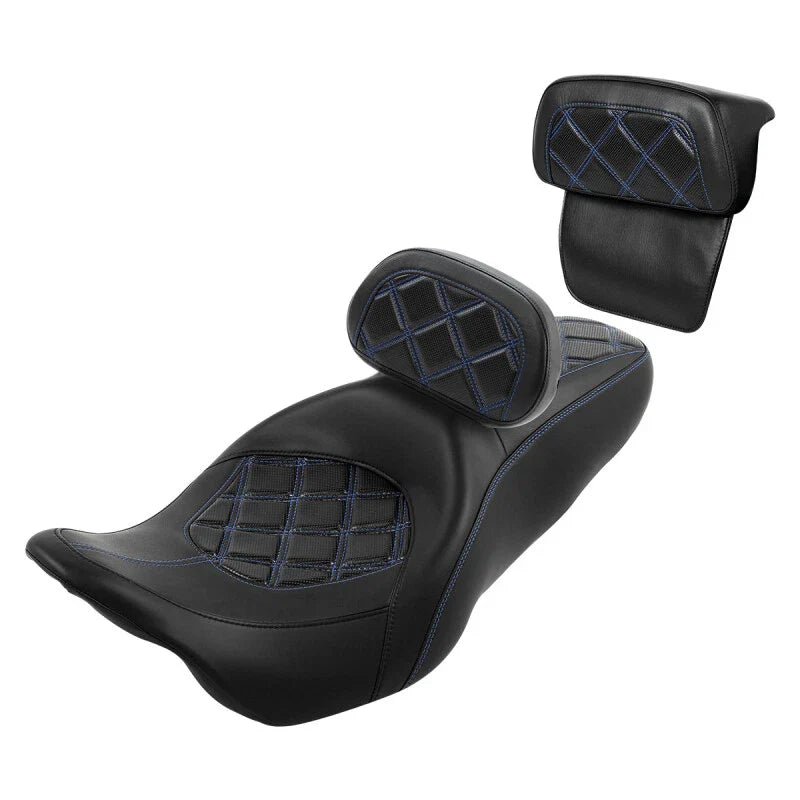 Driver Passenger Seat Backrests Pad Fits For Harley Touring Road Glide 2014-2023
