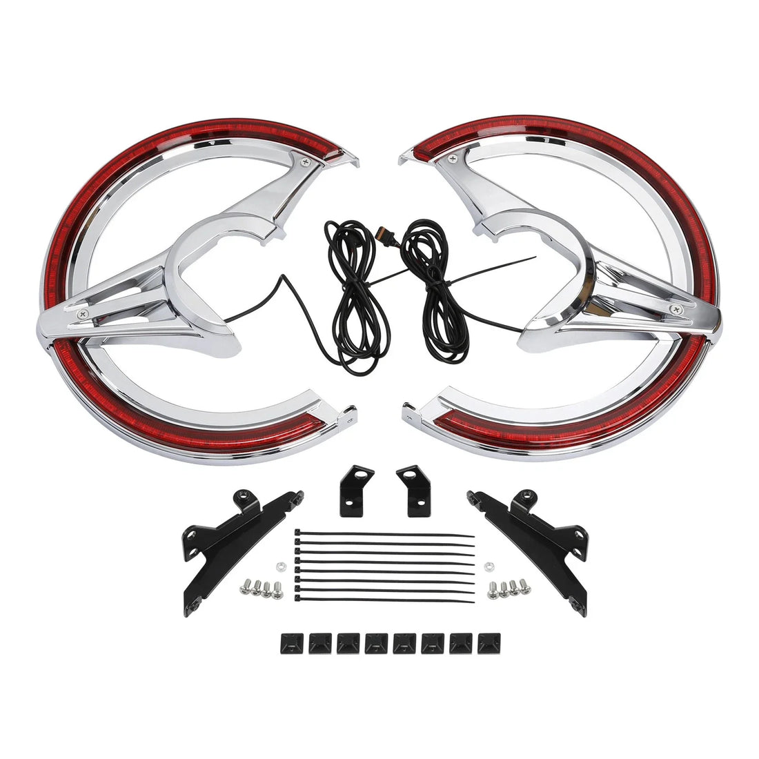 Brake Rotor Covers LED Light Red Lens Fit For Honda Goldwing GL1800 18-25 24 23