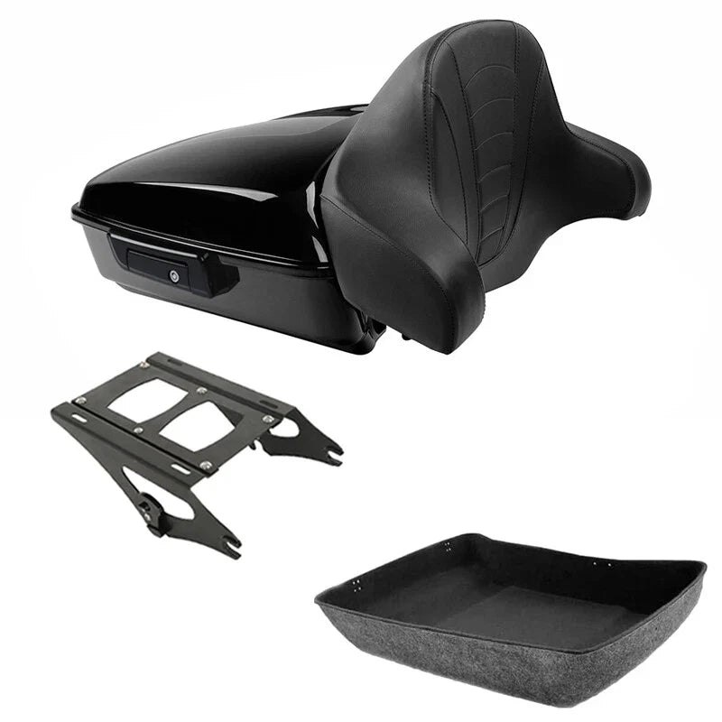 10.7" Chopped Trunk Backrest Mount Rack Fit For Harley Touring Road King 2014-26