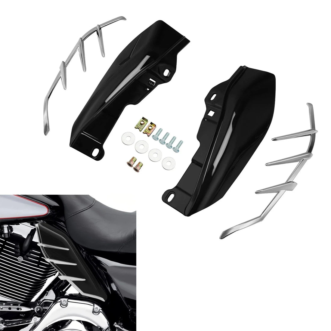 Mid Frame Air Deflector Heat Shield Fit For Harley Touring Electra Glide 09-24