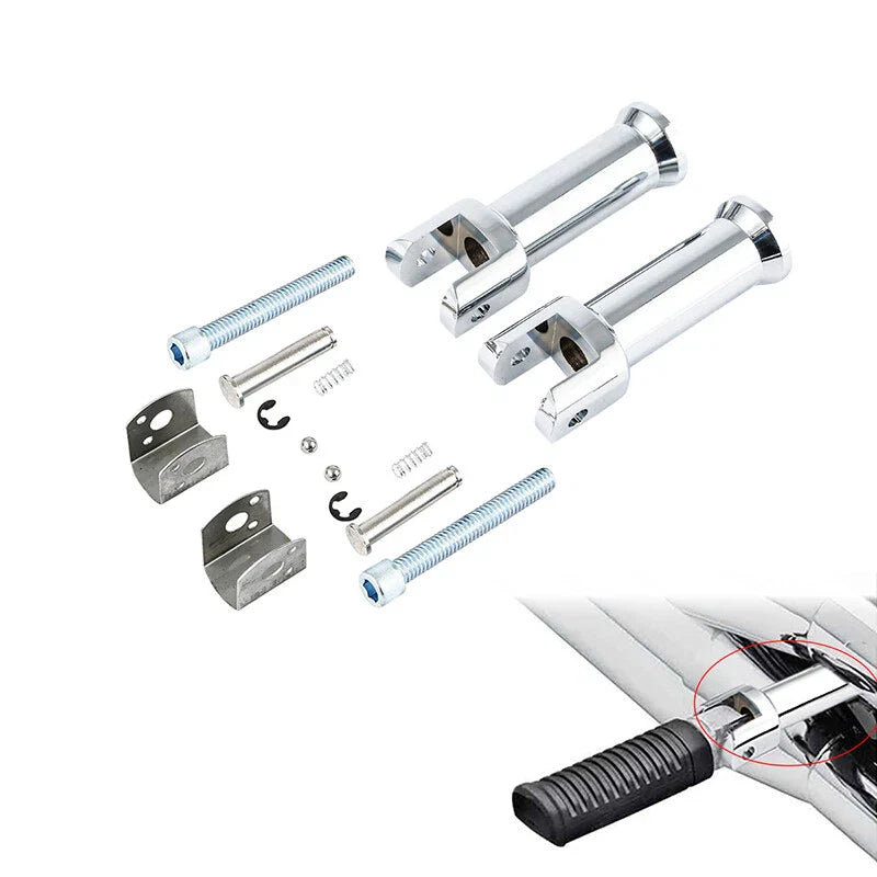 Rear Passenger Footpegs Peg Mount Fit For Harley Deluxe Flde Softail Slim 18-25