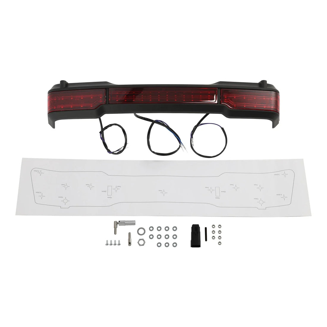 LED Tail Light Trunk King Wrap Around Fit For Harley Street Electra Glide 97-08