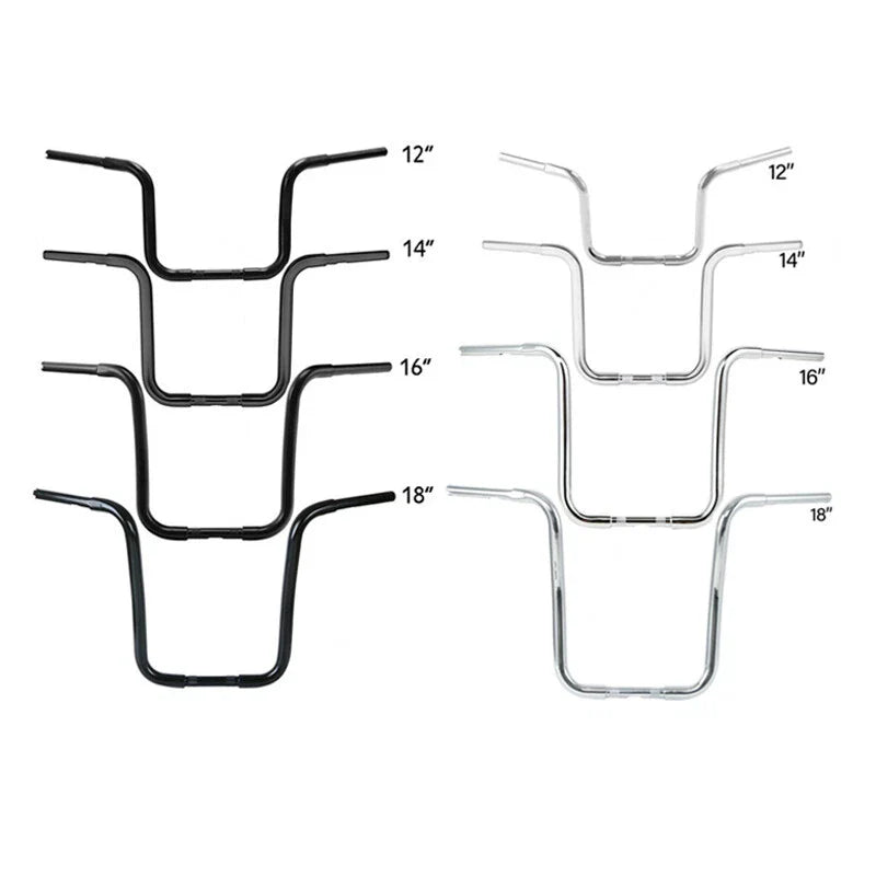 12'' 14'' 16" 18'' Ape Hanger 1 1/4" Handlebar Fit For Harley Sportster Softail