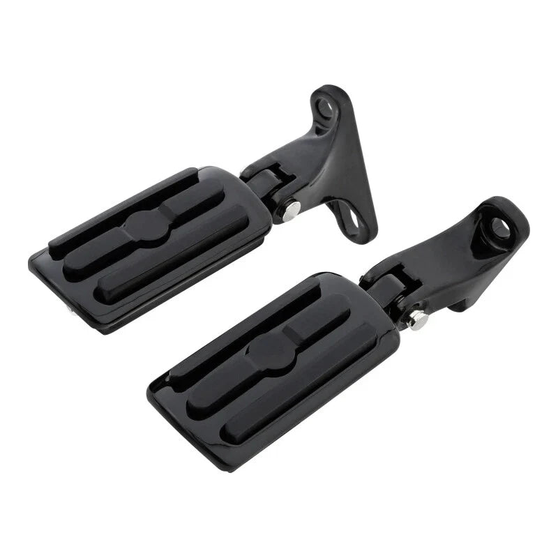 Black Rear Passenger Footpeg Pegs Mount Fit For Harley Touring Road King 93-25