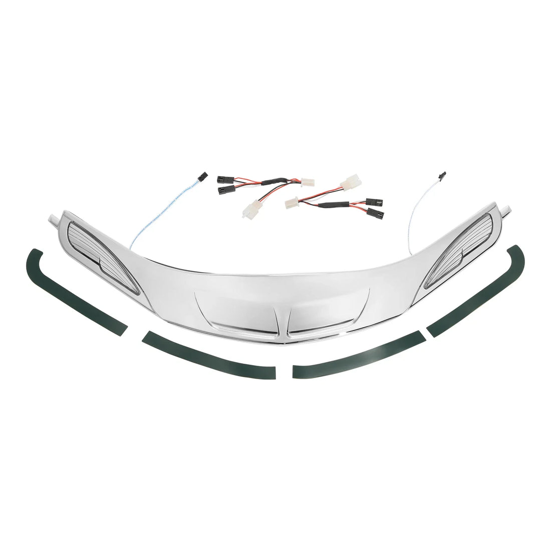 Chrome Windshield Trim & Light Fit For Honda Goldwing 1800 2001-2017 F6B 2013-17