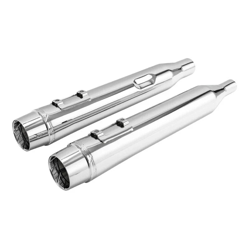 4" Slip on Straight Mufflers Exhaust Pipe Fit For Harley Road Street Glide 17-25