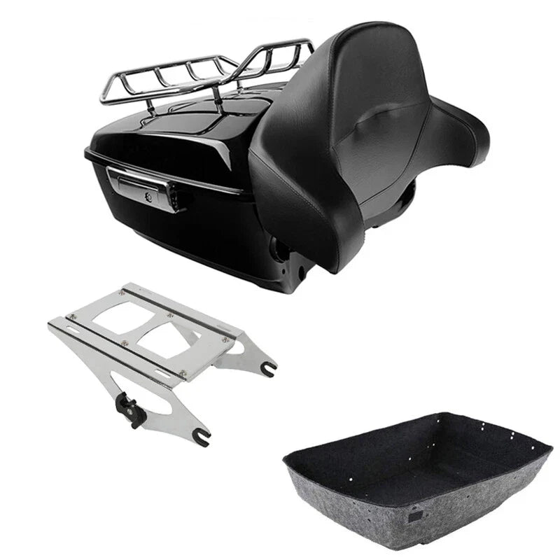 King Trunk Backrest Mount Rack Fit For Harley Street Road Glide Touring 14-2026