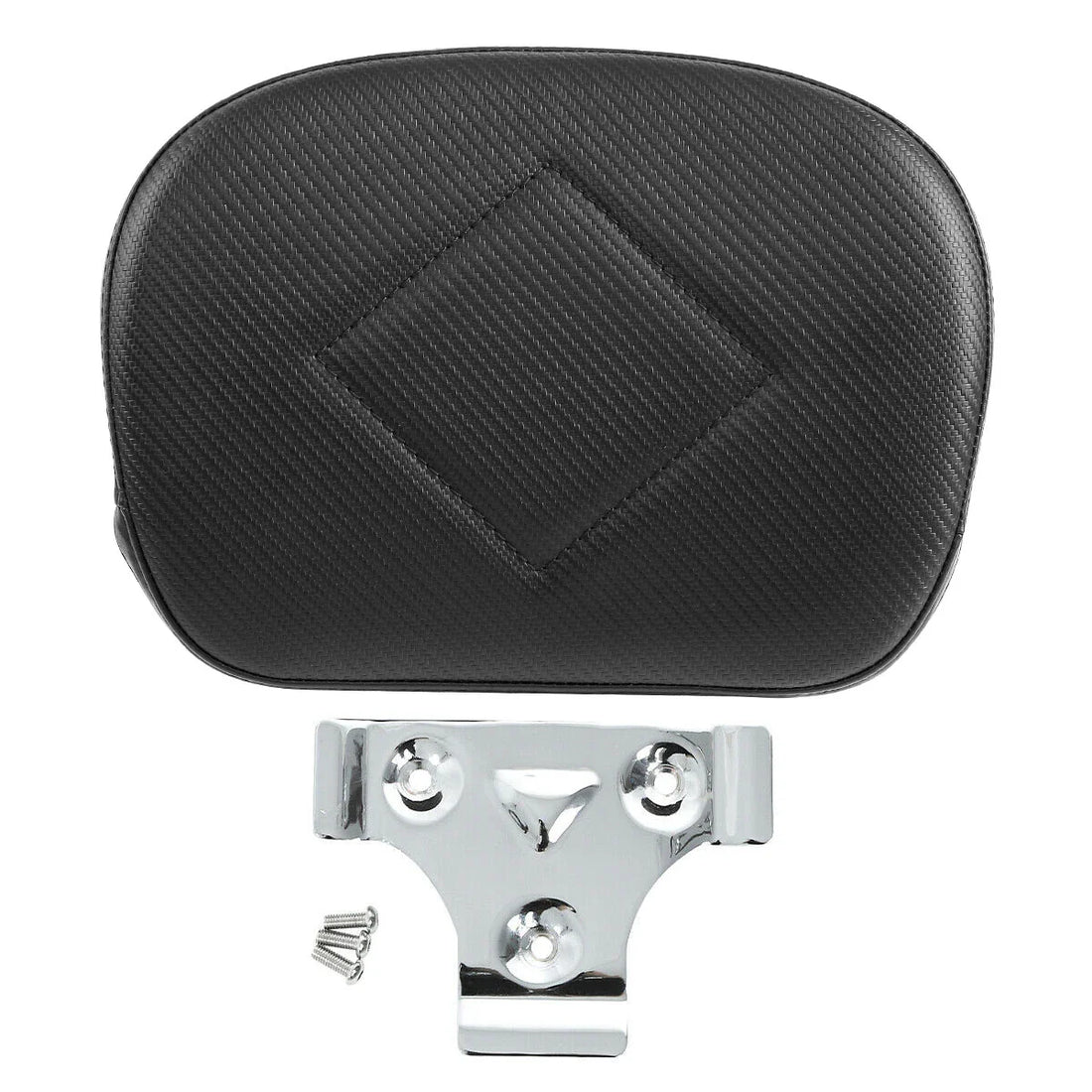 Black Rear Passenger Backrest Pad Fit For Harley Trouing Road King Glide