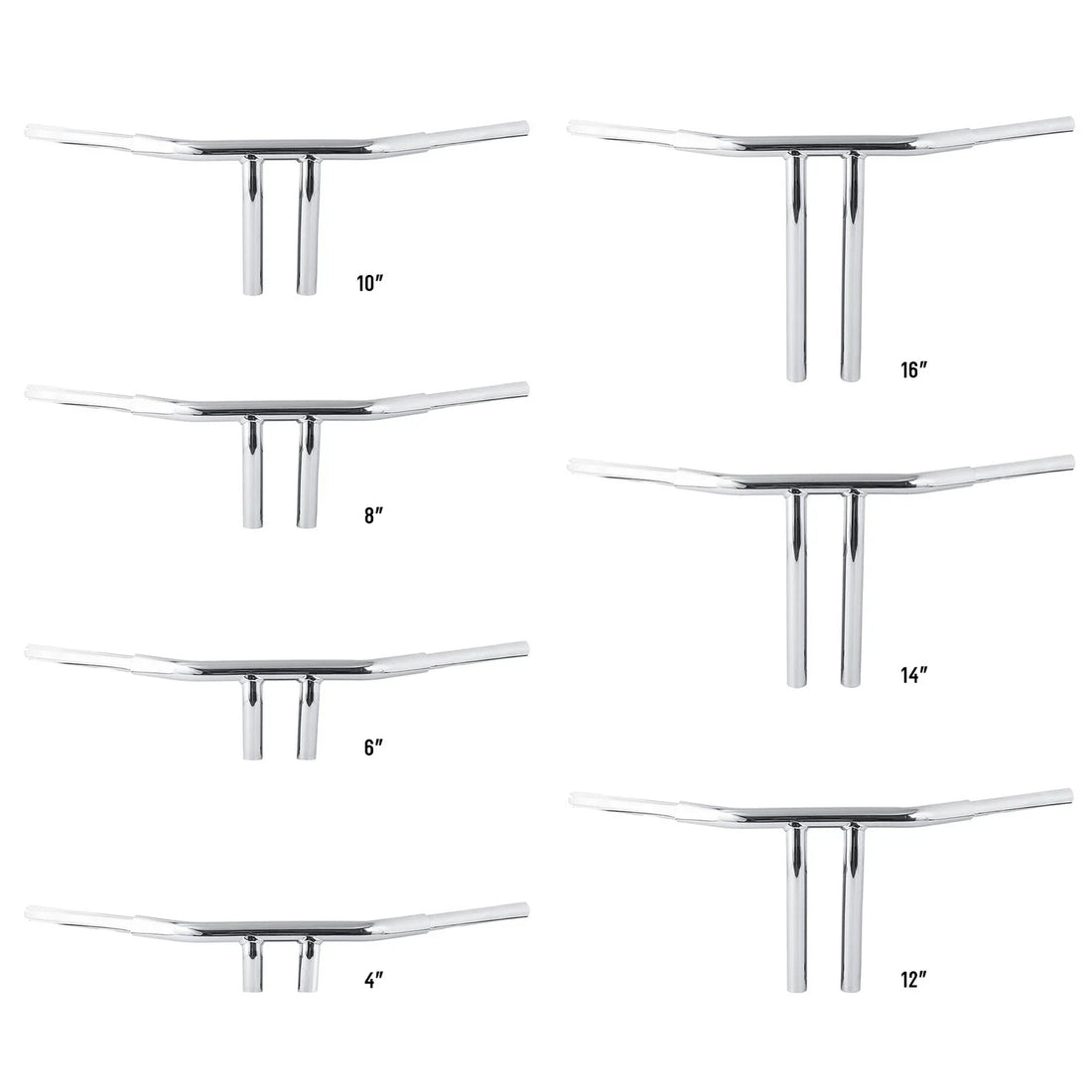 4/6/8/10/12/14/16'' Rise T-Bar Handlebar Fit For Harley Dyna LowriderFXDL Chrome
