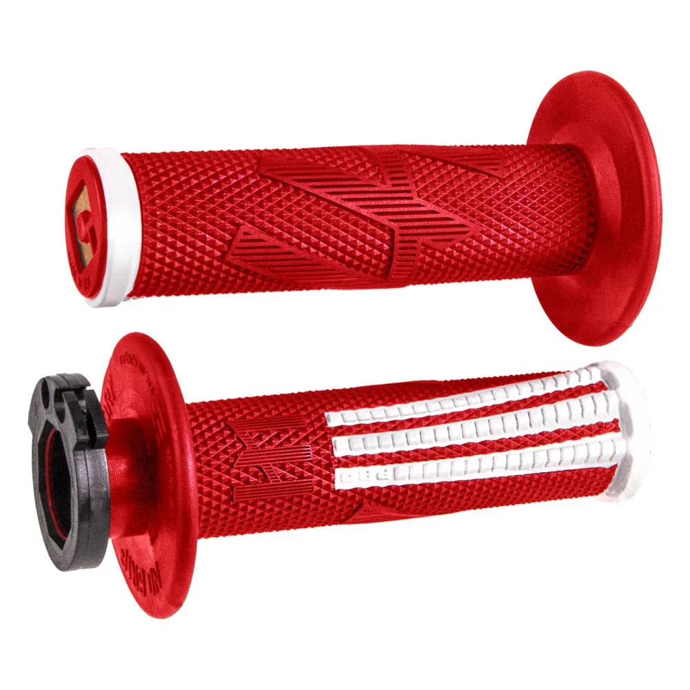 Odi V2 Emig Pro MX Lock-On Grips Red/White For Sherco 450 Sef Six Days 2018