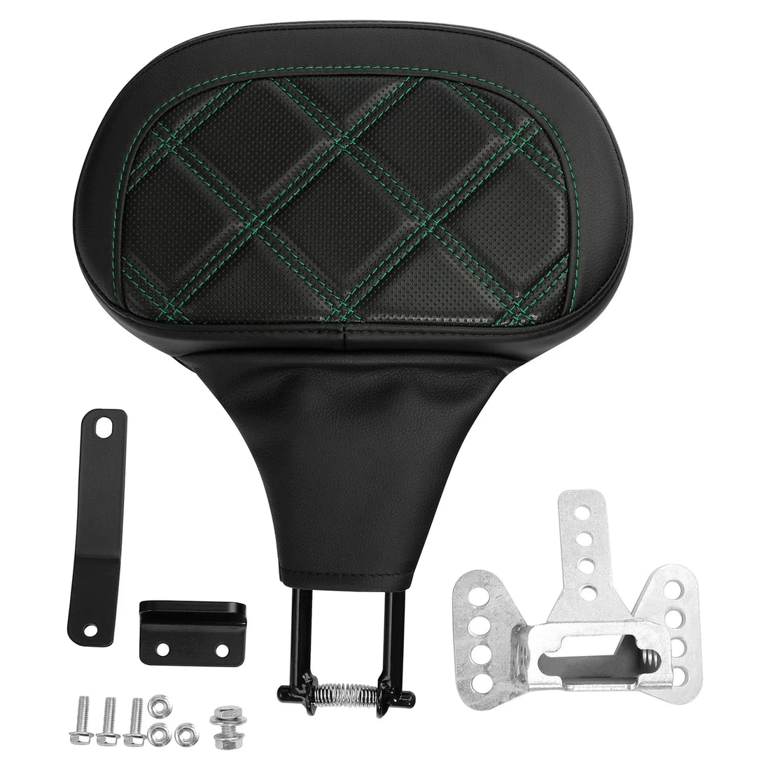 Black Green Driver Backrest Pad Fit For Harley Touring Road Street Glide 2009-24