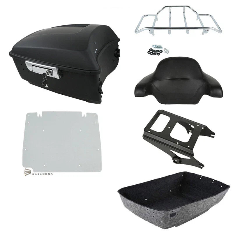 Matte King Trunk Pad Mount Plate Fits For Harley Touring Road King 2009-13