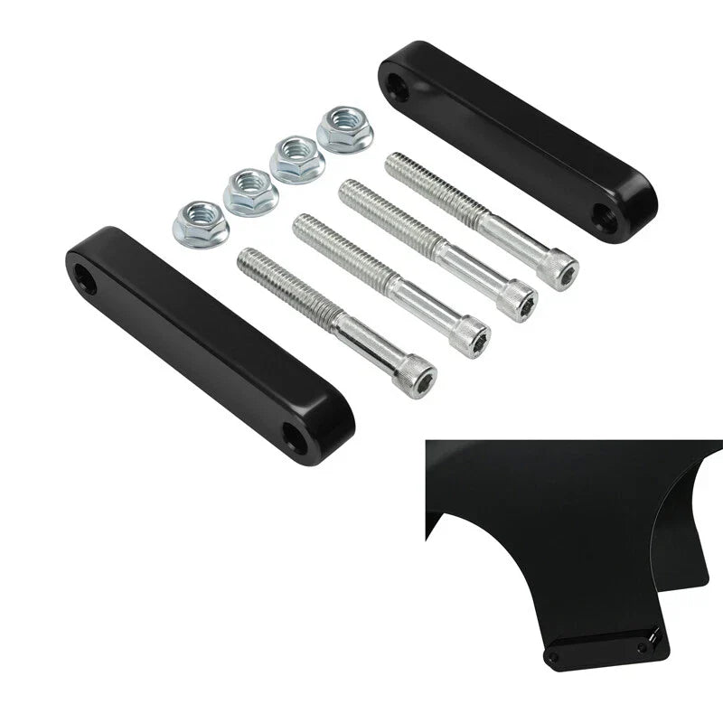 21'' 23'' 26" 30'' Front Fender Space Mount Fit For Harley Touring 14-24 Black
