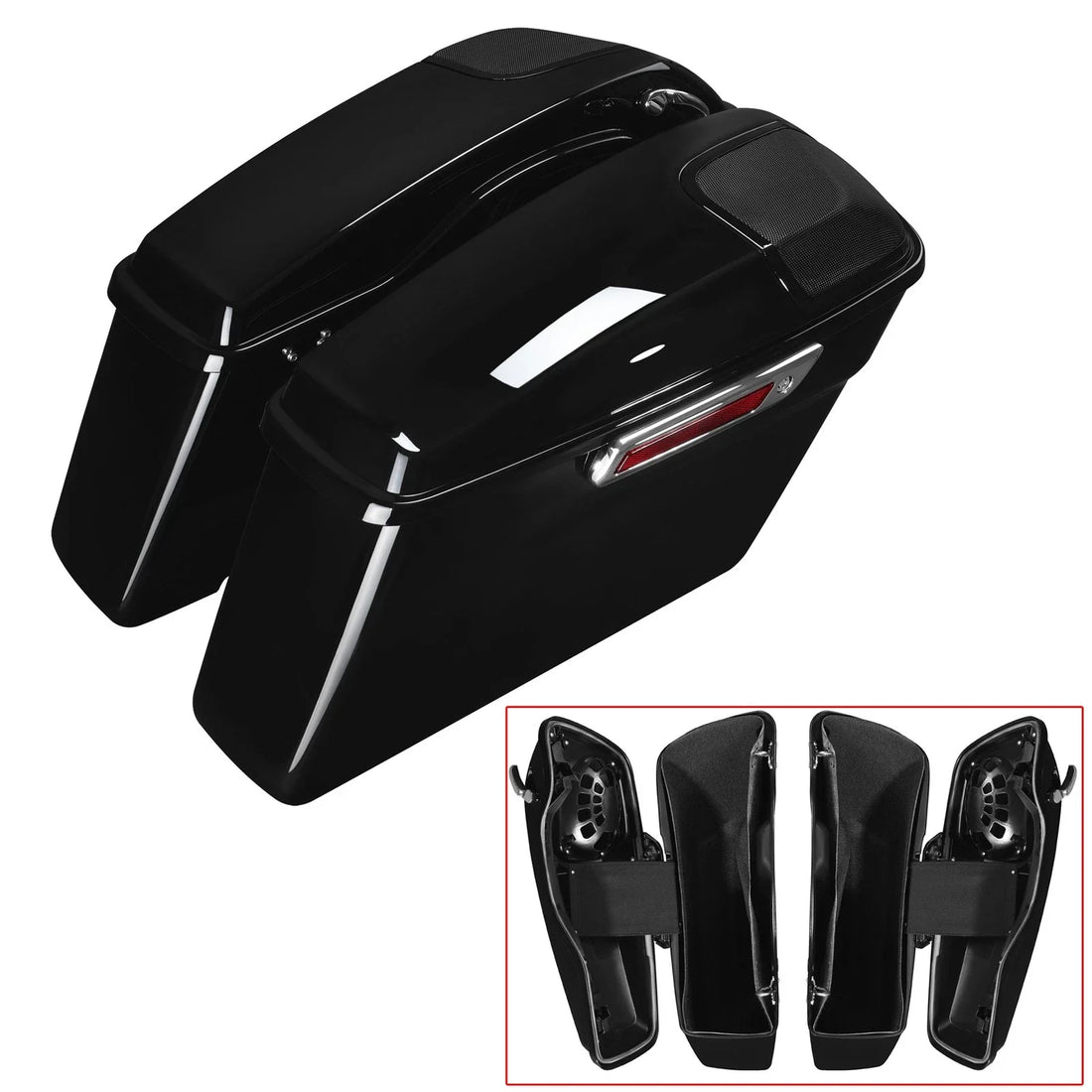 Hard Saddlebag 5x7" Speaker Cutout Fit For Harley Touring Street Glide 1993-2013