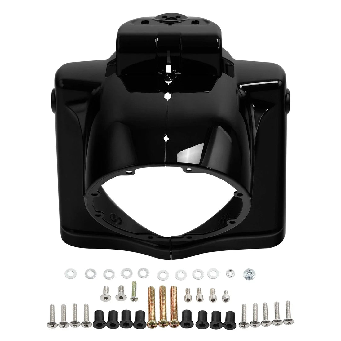 Black 7" Round Headlight Nacelle Cover Fit For Harley Road King Flhr 2014-2025