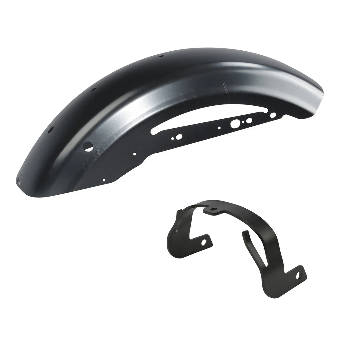 Unpainted Black Rear Fender & Support Bracket Fit For Harley Sportster 2010-2022