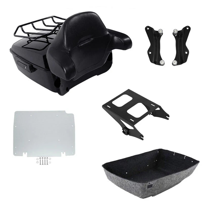 King Trunk Pad Mount Rack Docking Kit Plate Fit For Harley Touring Flhx 2014-26