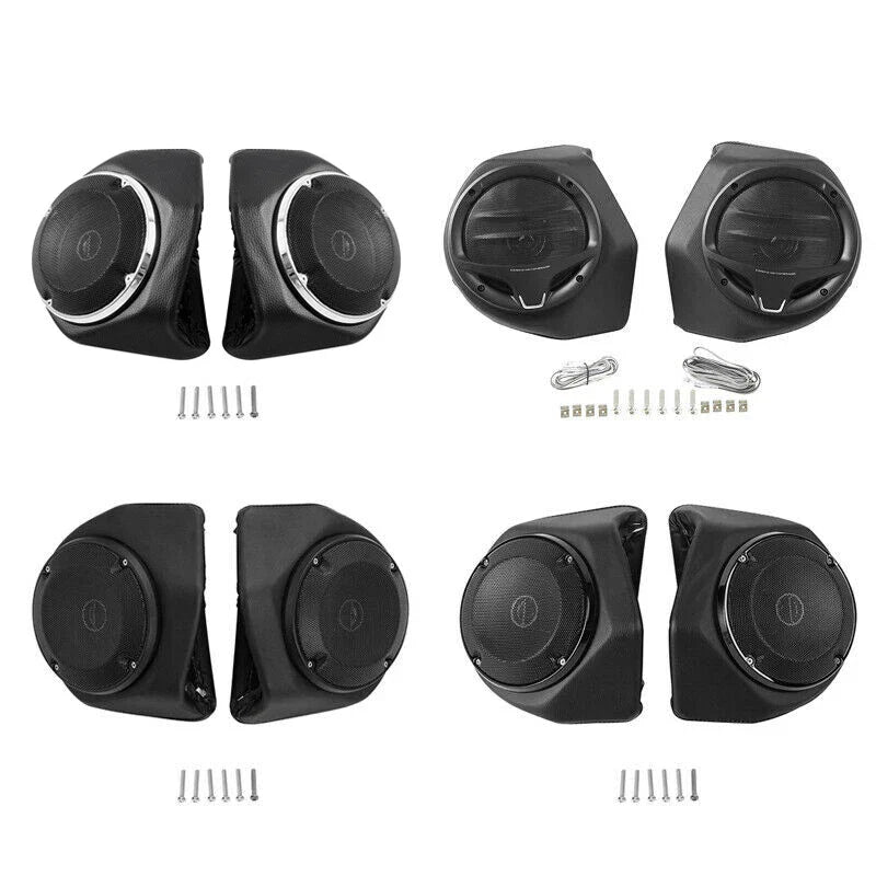 King Rear Trunk Luggage 6.5" Speakers Fit For Harley Touring Road Glide 14-2025