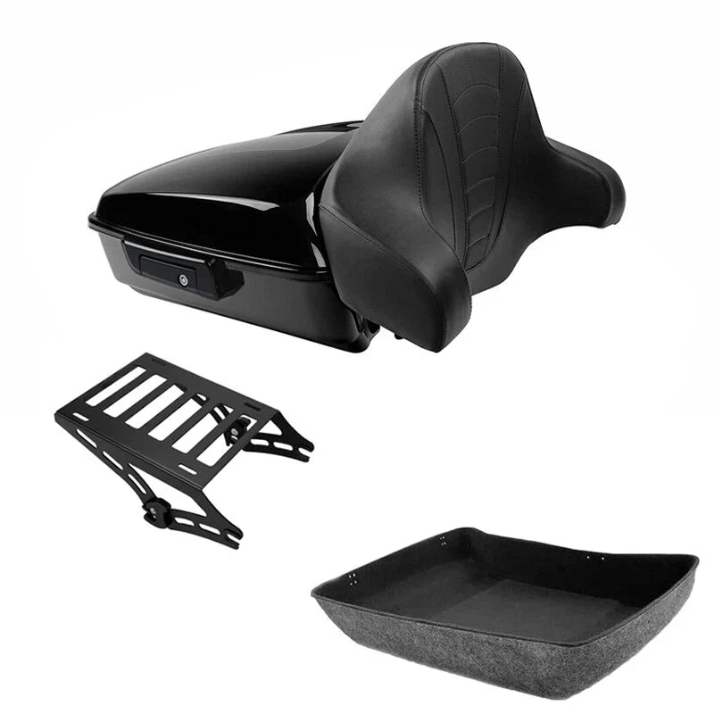 Chopped Trunk Backrest Mount Rack Fit For Harley Touring Street Glide 2014-2026