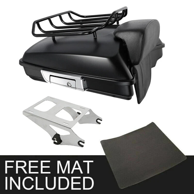 Matte Razor Trunk Pad Rack Mount Fit For Harley Cvo Road Street Glide 2014-2026