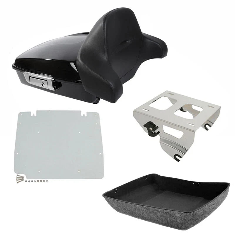 Chopped Trunk Solo Mount Rack Base Plate Fit For Harley Touring Road King 14-26
