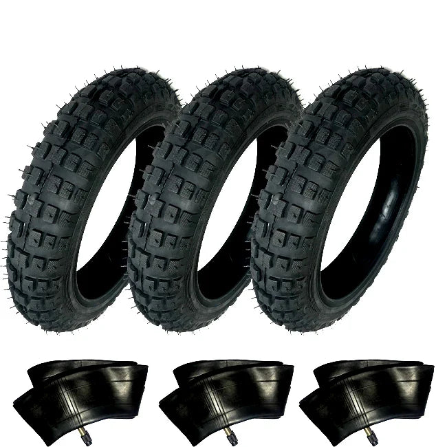 Set OF 3) HD Tires W/ 3) Tubes Straight Stem 2.50-10 2.50X10 For Razor SX500 10"