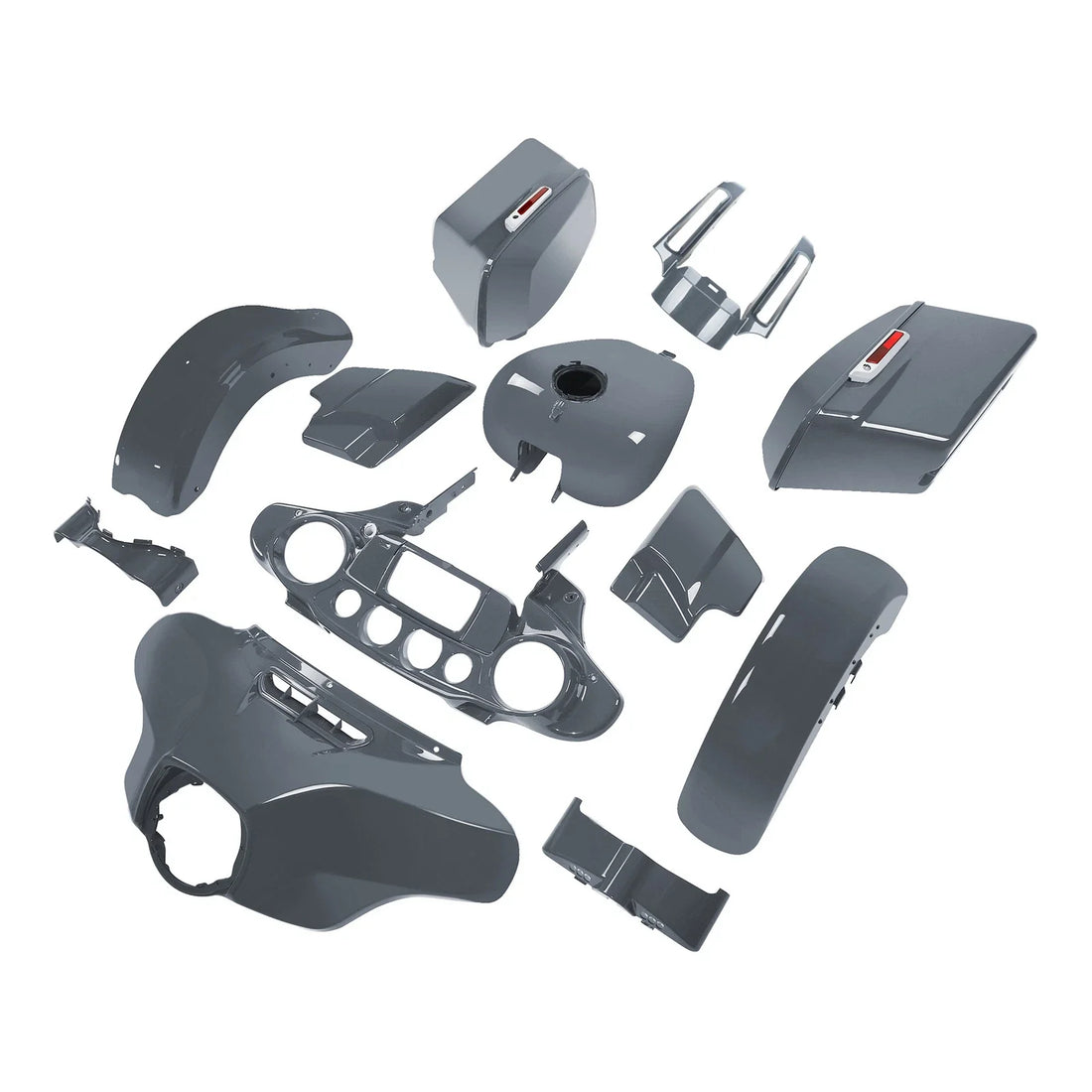 Fairings Bodywork Kit Fit For Harley Touring Cvo Street Glide 14-24 Gunship Gray