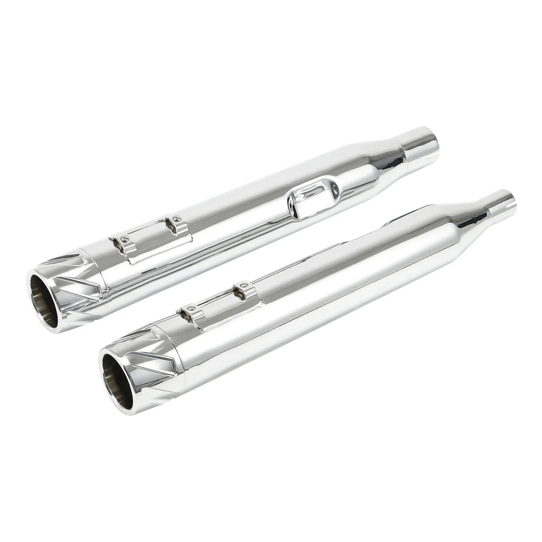 4" Chrome Slip on Straight Mufflers Exhaust Fit For Harley Touring 2017-2025 24