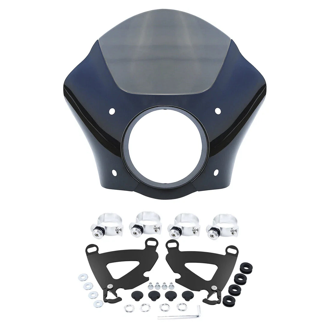 Front Headlight Fairing 49mm Trigger Mount Fit For Harley Low Rider Street Bob