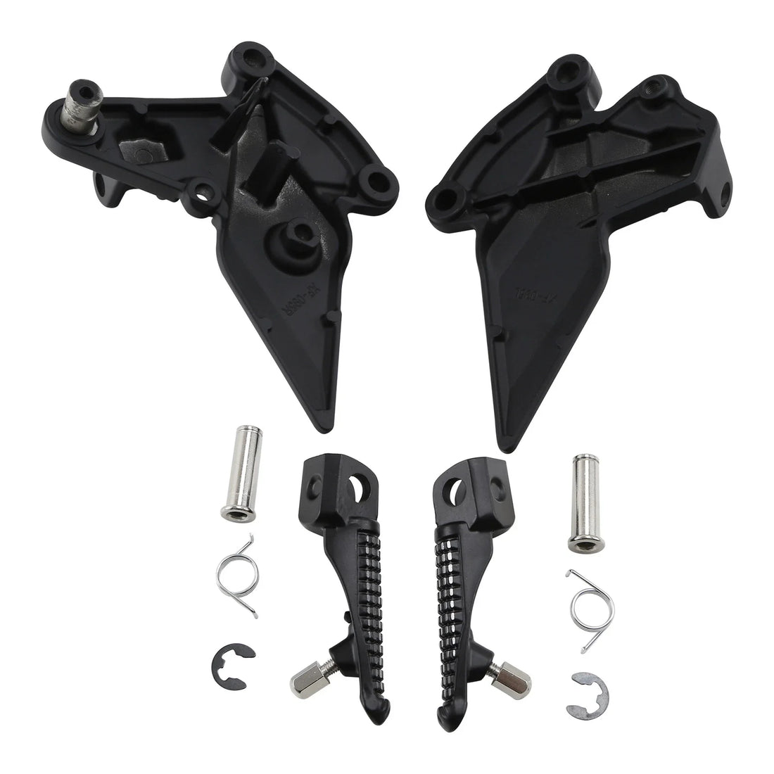 Matte Black Driver Front Footpegs Pegs Bracket Fit For Kawasaki Z1000 2010-2023